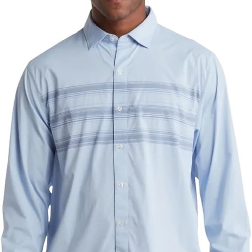 Tommy Bahama Long Sleeve Siesta Key Skyline Stripe Camp Shirt